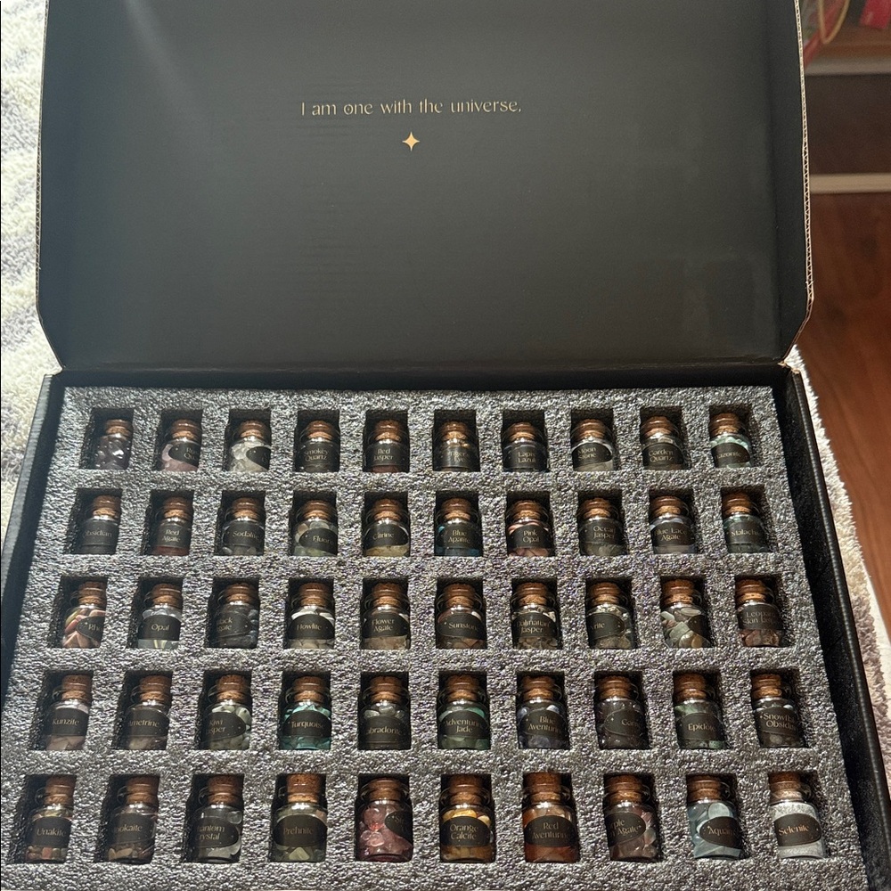 Set of Miniature Glass Bottles with Corks